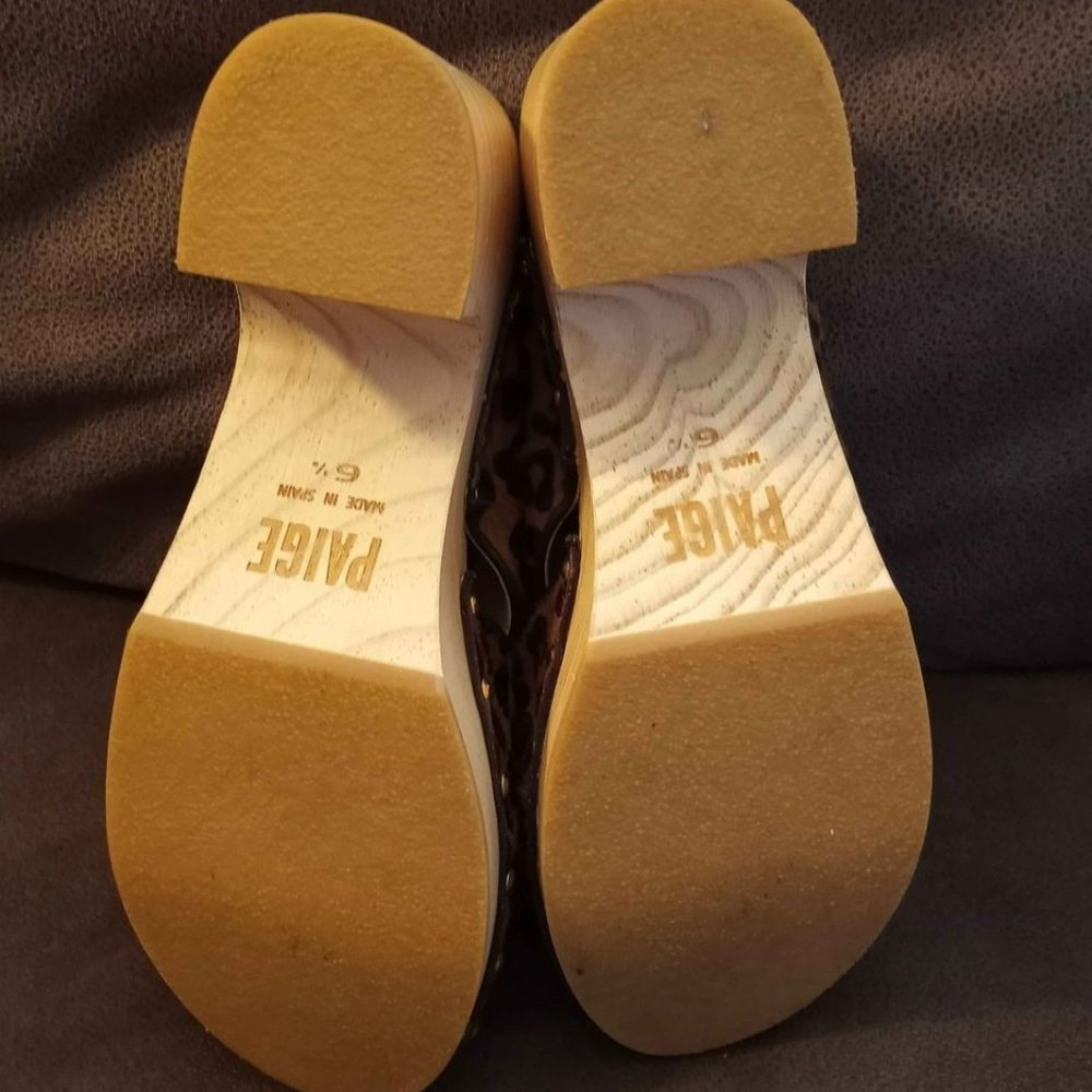 PAIGE Jules Genuine Calf Hair Mule Shoes size 6.5 - Picture 8 of 10
